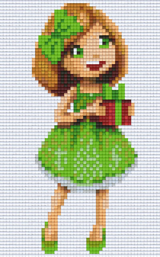 Girl In Green Two [2] Baseplate PixelHobby Mini-mosaic Art Kit